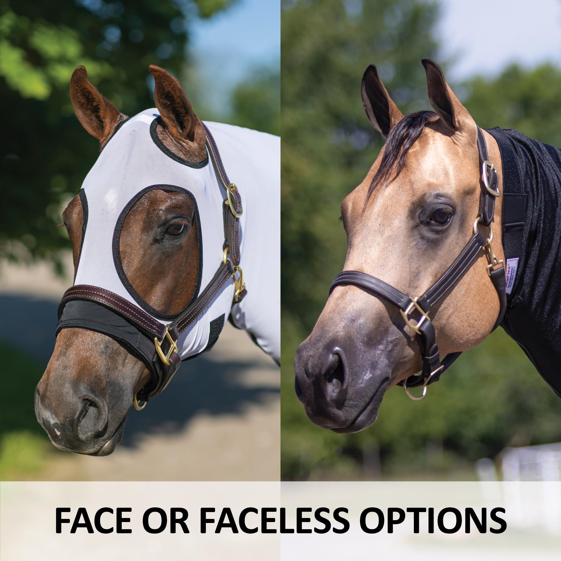 UltraFlex Horse Sleazy Slickers | Horse Protection Slinky | Dirt & Dust Defense | Pull-On Hood (Original) | Grey, Large